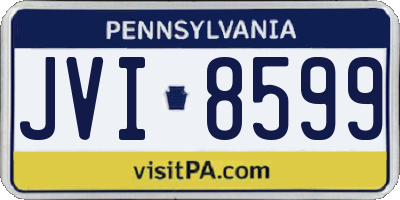 PA license plate JVI8599