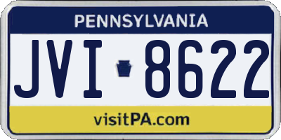 PA license plate JVI8622