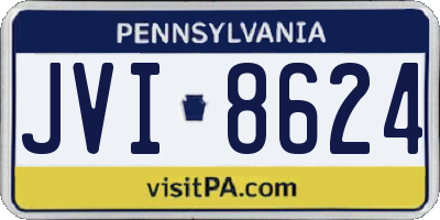 PA license plate JVI8624
