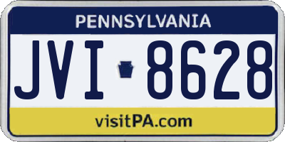 PA license plate JVI8628