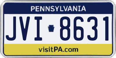 PA license plate JVI8631