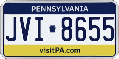 PA license plate JVI8655