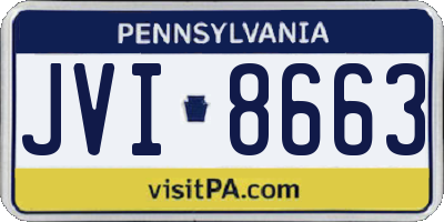 PA license plate JVI8663