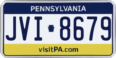 PA license plate JVI8679