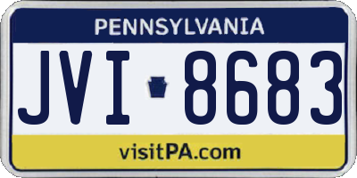 PA license plate JVI8683