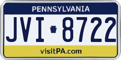 PA license plate JVI8722