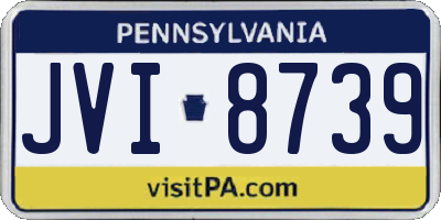 PA license plate JVI8739