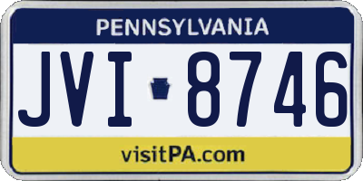 PA license plate JVI8746