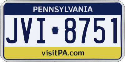 PA license plate JVI8751