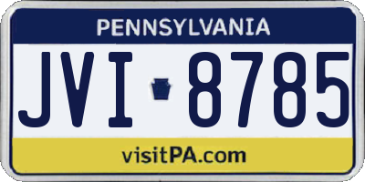 PA license plate JVI8785