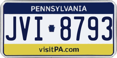 PA license plate JVI8793
