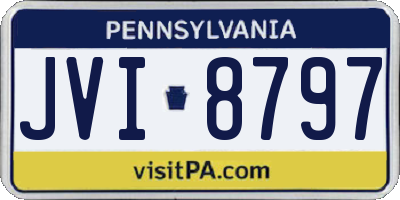 PA license plate JVI8797