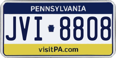PA license plate JVI8808
