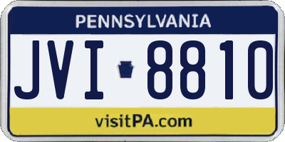 PA license plate JVI8810
