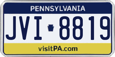 PA license plate JVI8819