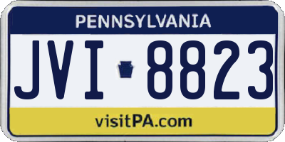PA license plate JVI8823