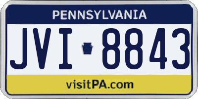 PA license plate JVI8843