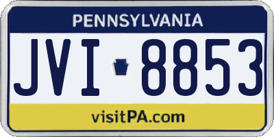 PA license plate JVI8853
