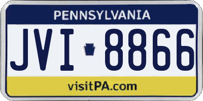 PA license plate JVI8866