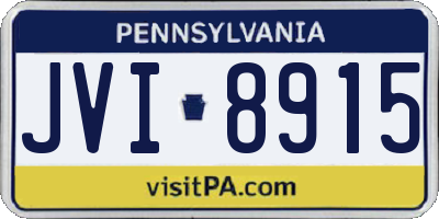 PA license plate JVI8915