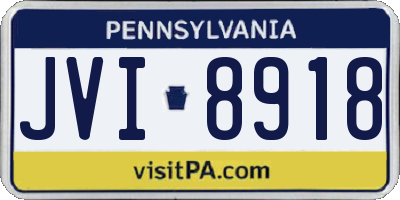 PA license plate JVI8918