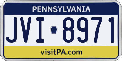 PA license plate JVI8971