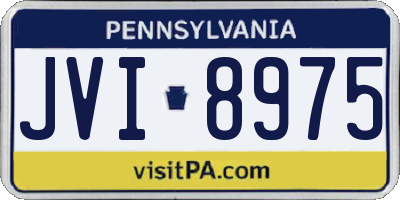 PA license plate JVI8975