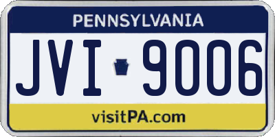 PA license plate JVI9006