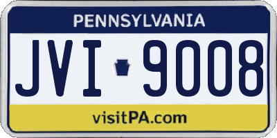 PA license plate JVI9008