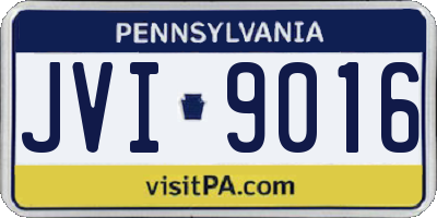 PA license plate JVI9016