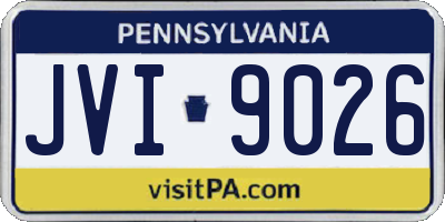 PA license plate JVI9026