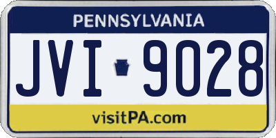 PA license plate JVI9028