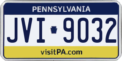 PA license plate JVI9032
