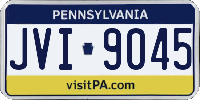 PA license plate JVI9045