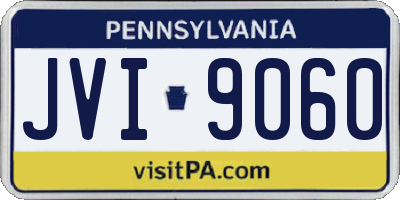 PA license plate JVI9060