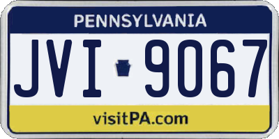 PA license plate JVI9067
