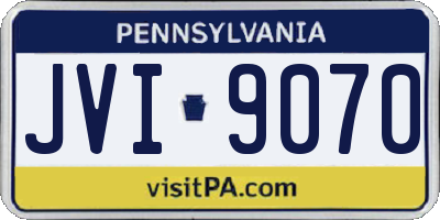 PA license plate JVI9070
