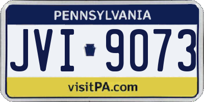 PA license plate JVI9073