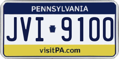 PA license plate JVI9100