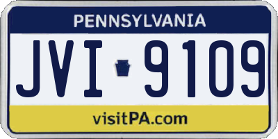 PA license plate JVI9109