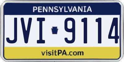 PA license plate JVI9114