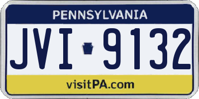 PA license plate JVI9132