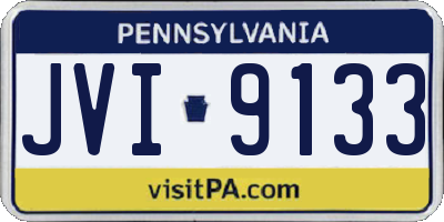 PA license plate JVI9133