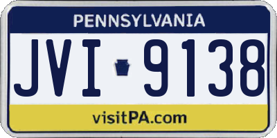 PA license plate JVI9138