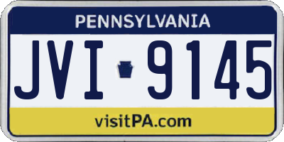 PA license plate JVI9145