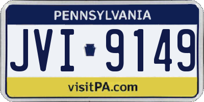PA license plate JVI9149