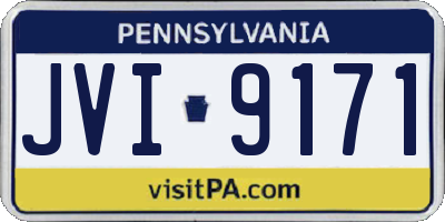 PA license plate JVI9171