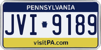 PA license plate JVI9189