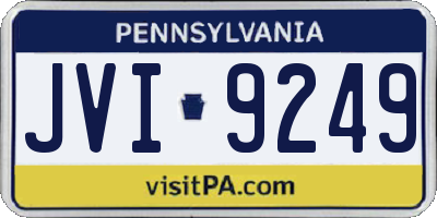 PA license plate JVI9249