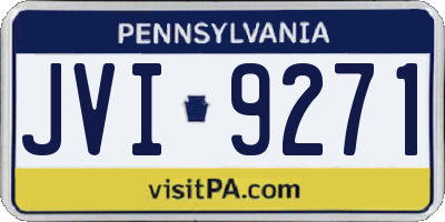 PA license plate JVI9271